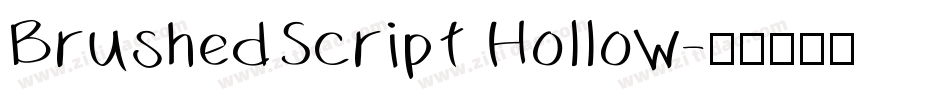 BrushedScript Hollow字体转换